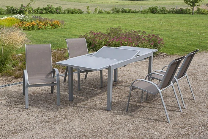 Merxx Amalfi Gartenmöbel-Set taupe, 5-tlg.