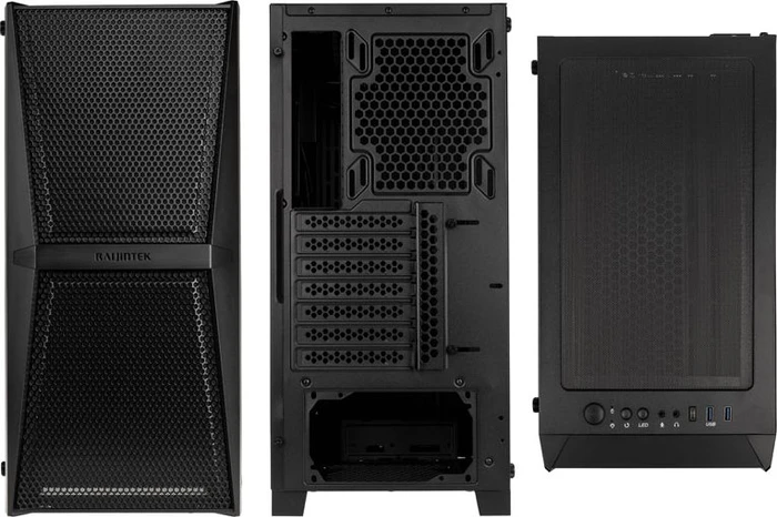 Raijintek Silenos MS, schwarz, Glasfenster