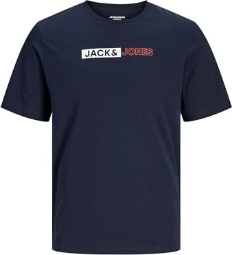 Jack & Jones Logo T-Shirt kurzarm navy balzer (Herren)
