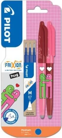 Pilot FriXion Ball Best Friends Hug Hearts 0.7mm Tintenroller (Mine) rot/rosa, 2er-Set