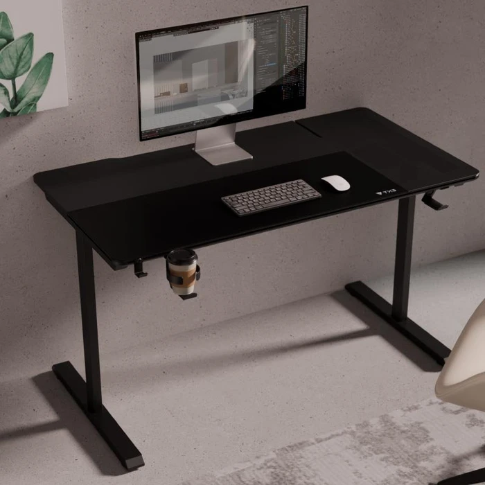 Thunder X3 LAB-X Lite Schreibtisch 130x70cm schwarz/schwarz