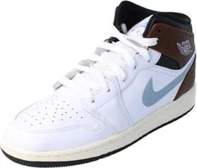 Nike Air Jordan 1 Mid SE white/black/sail/blue grey (Junior)