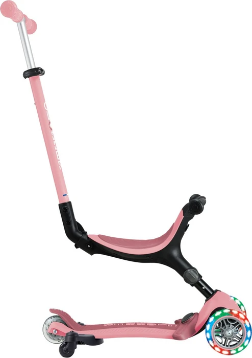 Globber Go Up Active Lights 360° Kickboard pale rosa