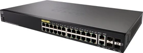 Cisco SF350 Rackmount Managed Switch, 24x RJ-45, 2x SFP, 2x RJ-45/SFP, 185W PoE+ (SF350-24P-K9)