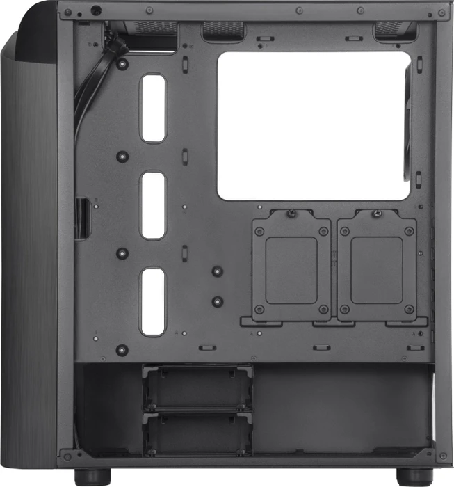 SilverStone Seta A1 Titanium, schwarz, Glasfenster