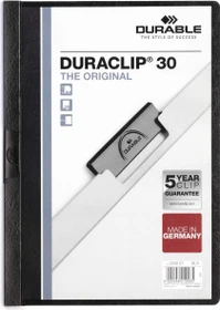 Durable Duraclip 30 Klemmmappe, A4, schwarz/transparent
