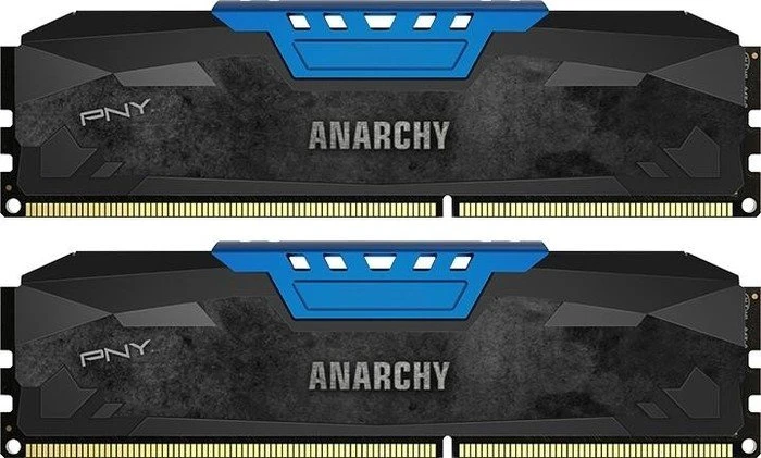 PNY Anarchy blau UDIMM 8GB Kit, DDR3-1600, CL9