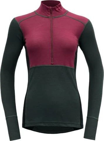 Devold Lauparen Merino 190 Zip Neck Funktionsshirt langarm beetroot/woods/ink (Damen)