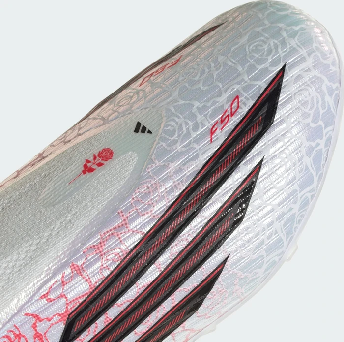 adidas F50 League Laceless FG/MG Lamine Yamal cloud white/core black/lucid red (Junior)