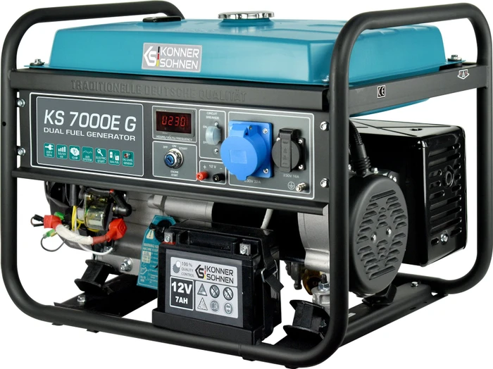 Könner & Söhnen KS 7000EG Hybrid Flüssiggas/Benzin-Stromerzeuger – Bild 2 von 5
