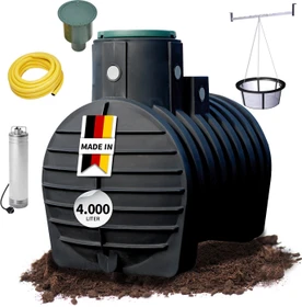 4rain Regenwassertank Mono Garten-Comfort Set 4000l