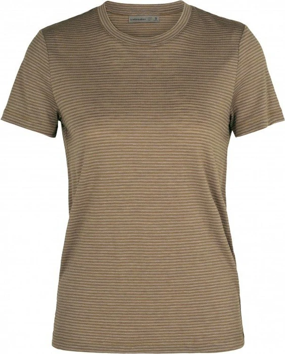 Icebreaker Merino Dowlas Stripe Funktionsshirt kurzarm flint (Damen)