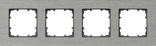 Siemens DELTA miro Aluminium Rahmen 4-Fach, aluminium natur