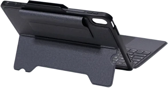Deqster Rugged Touch Keyboard Folio für iPad 10, grau, DE