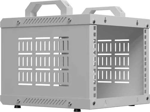 Lanberg Open Rack Series OR10 10" Open Frame Rack 4HE, 4-Pfosten, Flat Pack, IP20, RAL 7035, 300mm tief