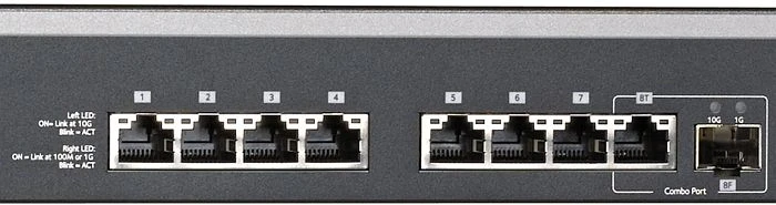 Netgear ProSAFE Plus XS700 Rackmount 10G Smart Switch, 7x RJ-45, 1x RJ-45/SFP+