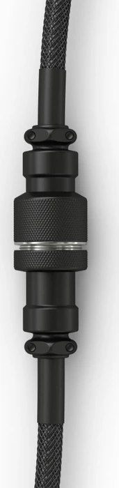 Glorious Premium Coiled Cable USB-C auf USB-A, vergoldet, Tastaturkabel (Spiral-Textilkabel), 1.37m, Phantom Black
