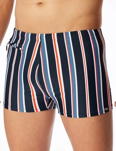 Schiesser Aqua Streifen Badehose nachtblau (Herren)