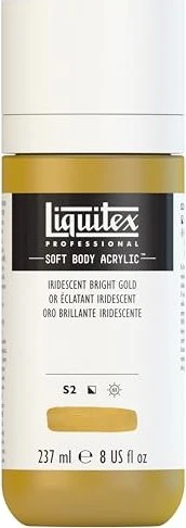Liquitex Professional Soft Body Acrylic iridescent bright gold, 237ml