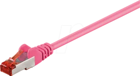 goobay Patchkabel, Cat6, S/FTP, RJ-45/RJ-45, 7.5m, rosa