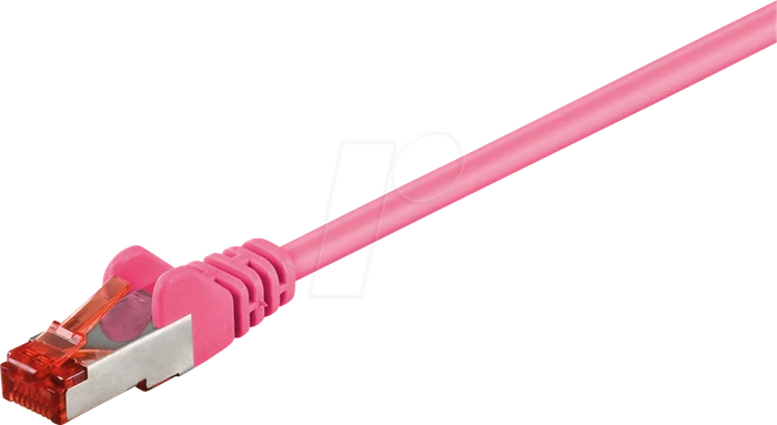 goobay Patchkabel, Cat6, S/FTP, RJ-45/RJ-45, 7.5m, rosa