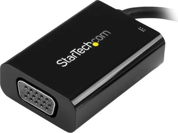 StarTech USB-C-VGA-Adapter mit USB Stromversorgung 60 Watt, schwarz