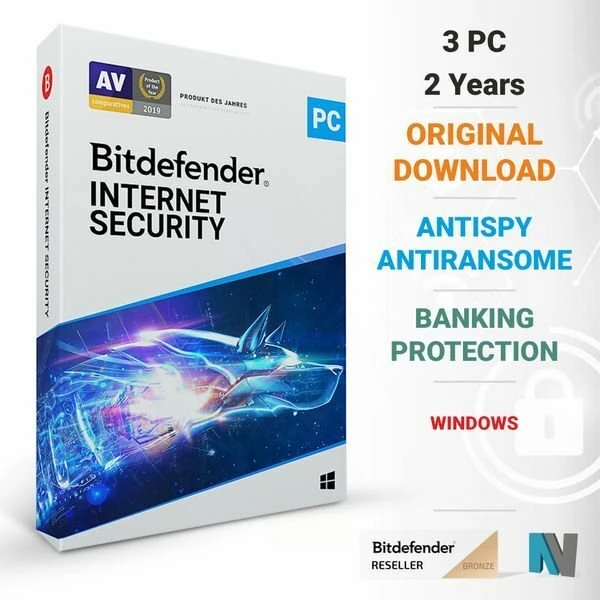 BitDefender Internet Security 2018, 3 User, 2 Jahre, ESD (deutsch) (PC)