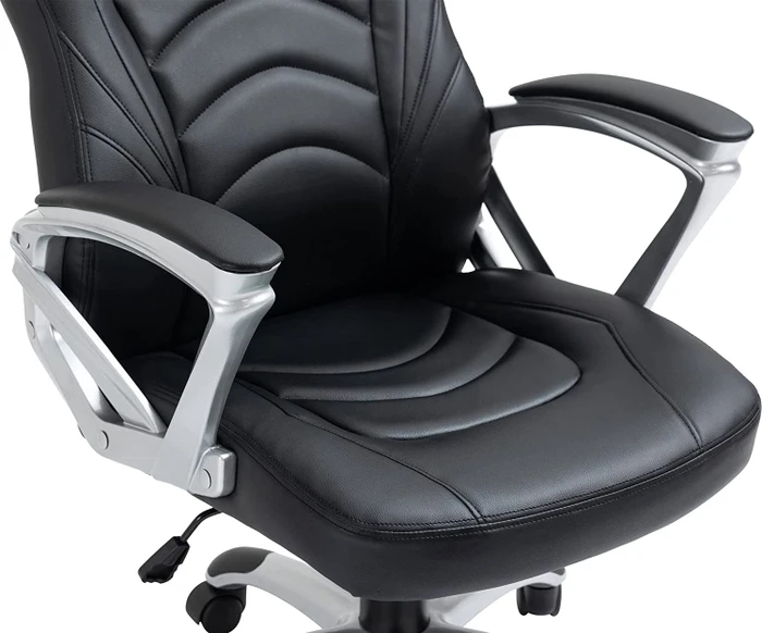 CLP Foxton Kunstleder Gamingstuhl, schwarz