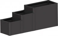 Biohort DaVinci 2 Pflanzkasten-System mit Rankgitter Hochbeet 250x201cm quarzgrau-metallic