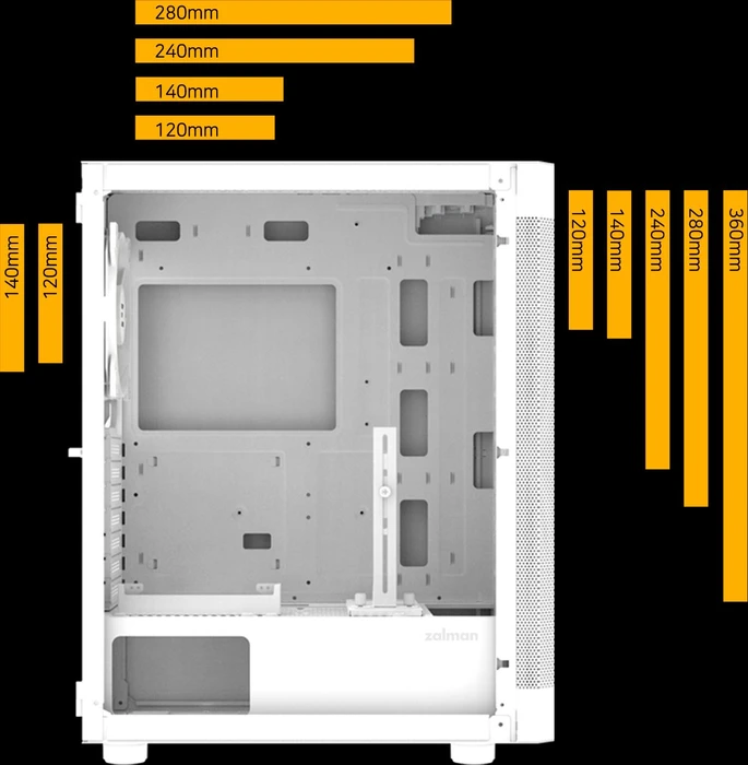 Zalman i4 TG White, Glasfenster