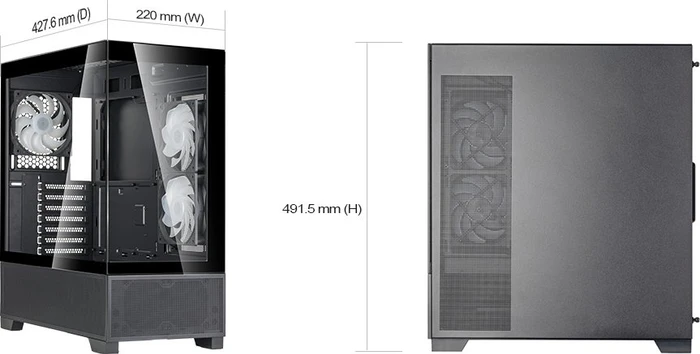 SilverStone Lucid 05, weiß, Glasfenster