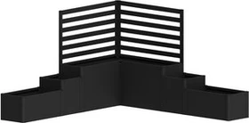 Biohort DaVinci 1 Pflanzkasten-System mit Rankgitter Hochbeet 299.5x29.9cm dunkelgrau-metallic