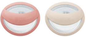 NUK Mommyfeel Schnuller, 0-9M, Silikon, rosa/beige, 2 Stück