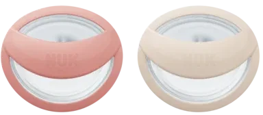 NUK Mommyfeel Schnuller, 0-9M, Silikon, rosa/beige, 2 Stück