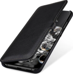 Stilgut Book Type Leather Case Clip für Samsung Galaxy S20 Ultra schwarz