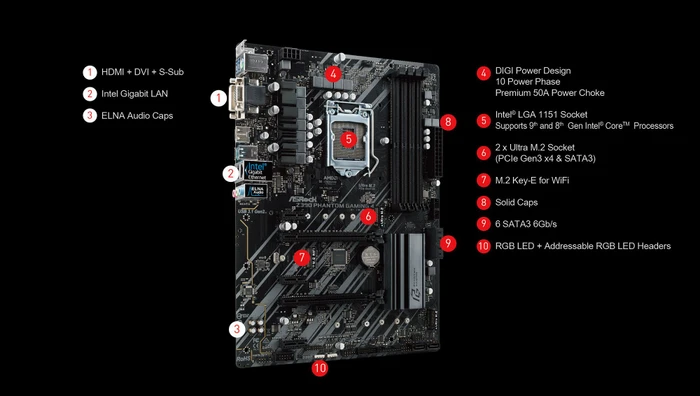 ASRock Z390 Phantom Gaming 4 (Intel 1151 v2)