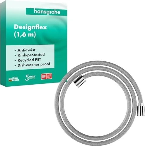 Hansgrohe Designflex Brauseschlauch 160cm, Kunststoff chrom