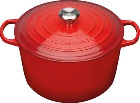 Le Creuset Signature Gusseisen Bräter rund hoch 24cm 5l kirschrot