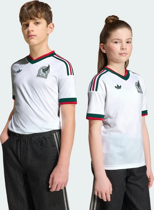adidas FIFA WM 2026 Mexiko Auswärtstrikot kurzarm weiß (Junior)