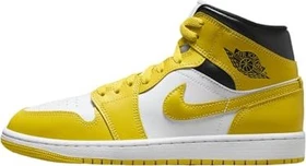 Nike Air Jordan 1 Mid white/black/vivid sulfur (Damen)