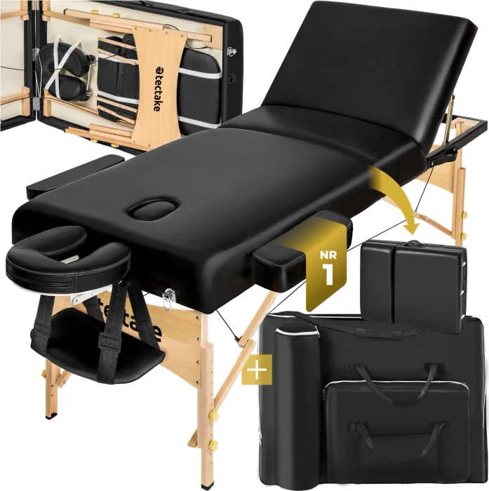 TecTake Massagetisch schwarz