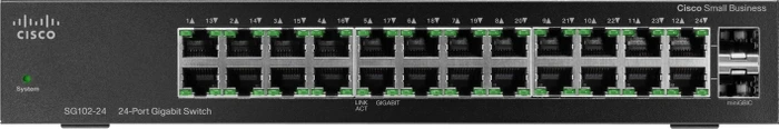 Cisco SG102 Desktop Gigabit Switch, 22x RJ-45, 2x RJ-45/SFP