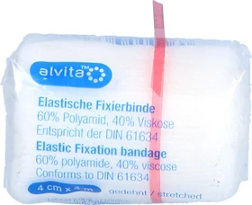 Alvita Elastische Fixierbinde, 4cm x 4m, 1 Stück