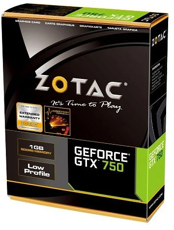 Zotac GeForce GTX 750 low profile, 1GB GDDR5, VGA, DVI, HDMI