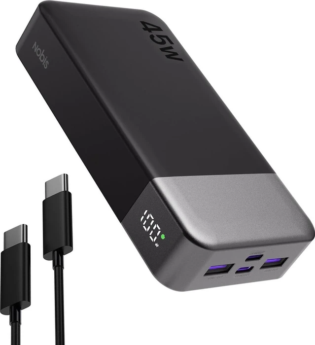 Nobis Powerbank 20000mAh 45W schwarz