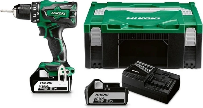 Hikoki DS18DBSLWFZ Akku-Bohrschrauber inkl. Koffer + 2 Akkus 5.0Ah