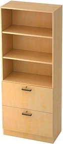 Hammerbacher HR-Schrank 5OH V7300, Streifengriff, ahorn, Aufbewahrungskombination