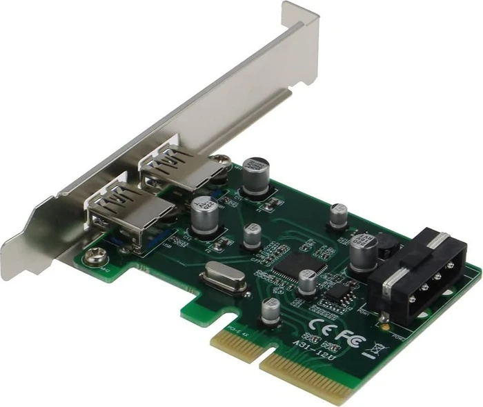 Sedna SE-PCIE-USB31-2-2A-AS-LP, 2x USB-A 3.1, PCIe 2.0 x4