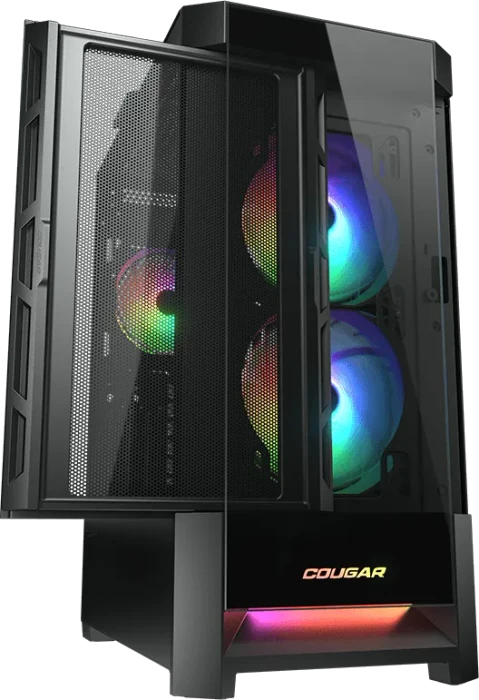 Cougar Duoface RGB, schwarz, Glasfenster