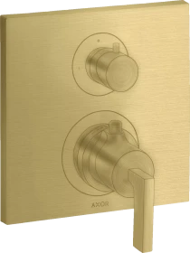 Hansgrohe Axor Citterio Thermostat mit Absperrventil und Hebelgriff brushed brass